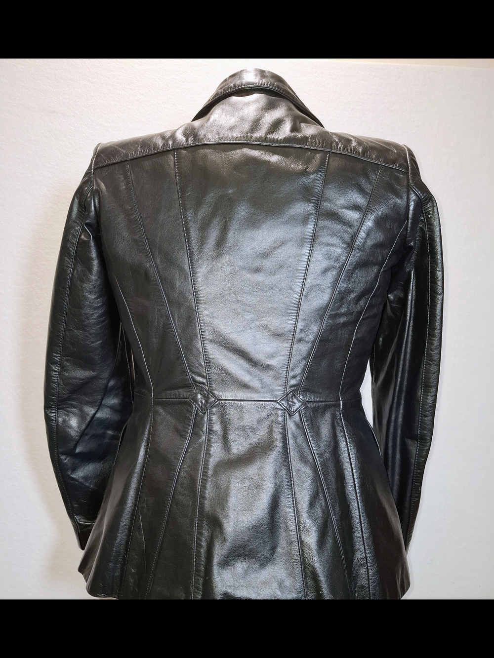 Vintage 80's Wilson Black Leather Tailored Jacket - Picture 10 of 14